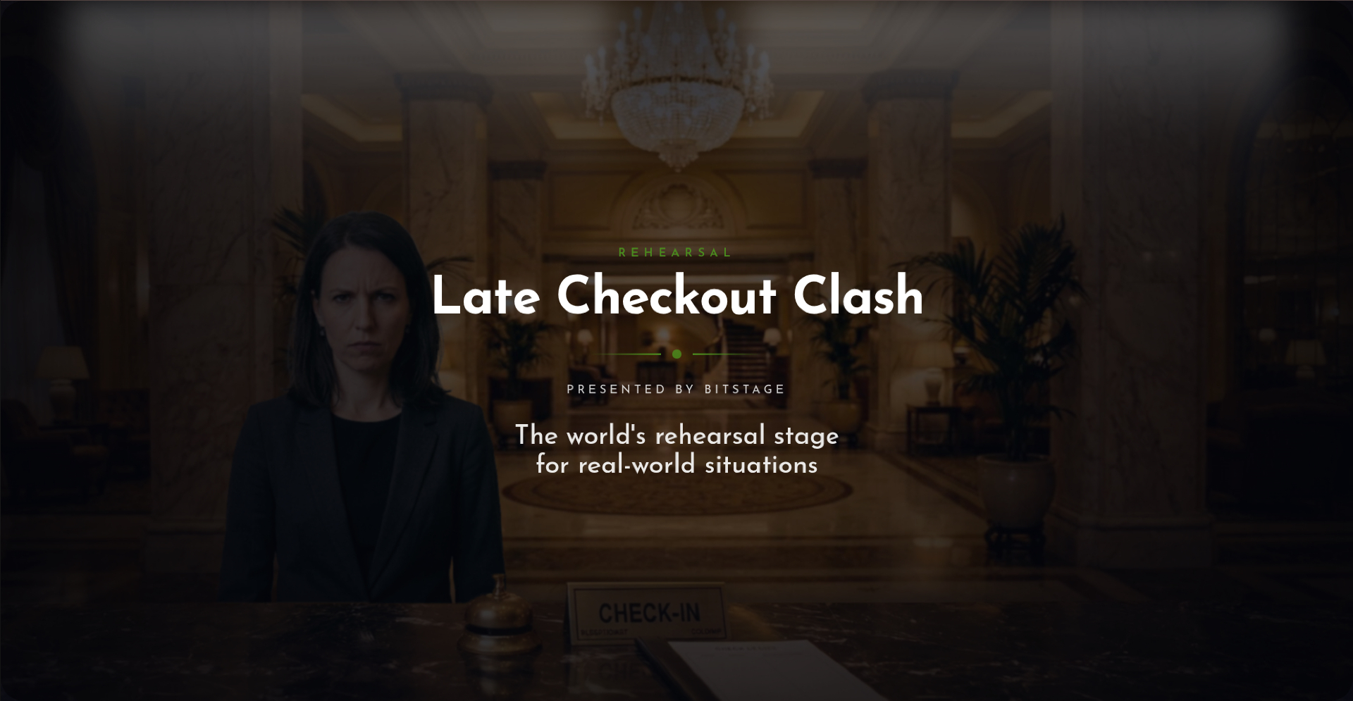 Enter stage screen